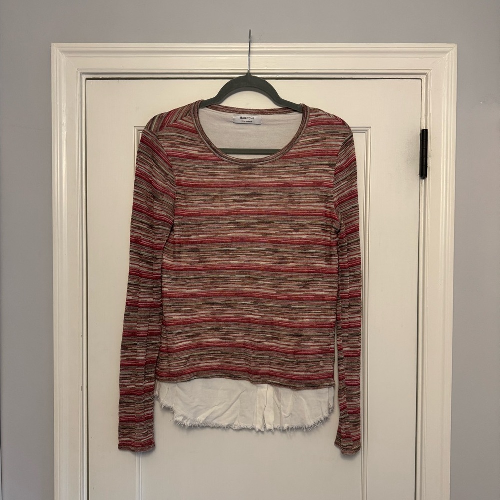 Bailey 44 Striped Long Sleeve Top with Layers